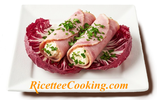 Involtini di prosciutto cotto e maionese